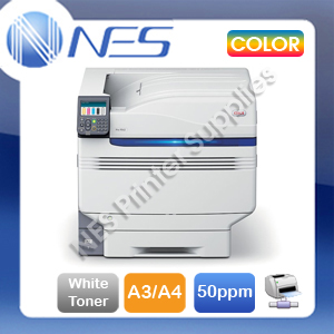 OKI Pro9542dn A3/A4 Color Laser Network Printer with White Toner+Duplex+3-Year Warranty P/N:45530622